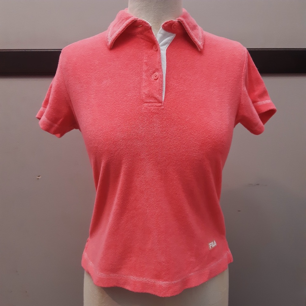 Vintage Pink Fila Polo Shirt